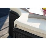 Circo : salon de jardin modulable 4 / 6 pers en r�sine tress�e poly rotin noir