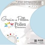 Clairefontaine 23501c - un sachet de 5 cartes plies grain de pollen 10, 5x21 cm 210g, bleu cleste
