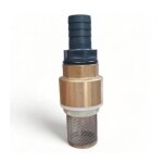 Clapet anti retour en laiton avec cr�pine et manchette, pour pompe - 3 / 4 pouce (20 mm)