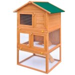 Clapier d'extrieur enclos pour petits animaux 3 niveaux bois