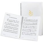 Classeur  partitions avec 20 pochettes, 40 pages, 9, 5 x 12, 6 pouces, double face, spirale, organiseur ...