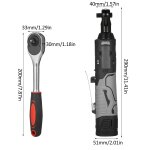Cl  cliquet lectrique 3 / 8, jeu de cls  cliquet sans fil, 220 tr / min, batterie 16, 8 v, kit d'outils ...