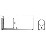 Cle male courte 8 mm sam - 62 - 8