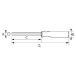Cle male emmanchee bimatiere droite s1 3 mm sam - 67 - 3a