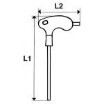 Cle male poignee en l 6 pans 5 mm sam - 60 - pt5