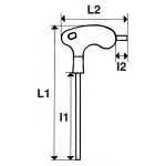 Cle male poignee en t torx t15 sam - 66 - ptx15