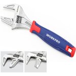 Cl� � molette et pince multiprise 2 en 1 en cr - v workpro, avec grande ouverture 42 mm et poign�e bi ...