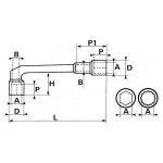 Cl� � pipe d�bouch�e - ouverture maximum 27 mm - s�rie 94 sam outillage