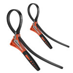 Cle a sangle en caoutchouc valuemax, 2 pieces cle a filtre a huile 460 mm et 630 mm, cle a sangle reglable, ...