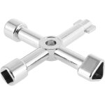Clé utilitaire multifonction cross triangle key pour gaz d'eau electrique box armoire a pharmacie clé ... Clé utilitaire multifonction cross triangle key pour gaz d'eau electrique box armoire a pharmacie clé ...