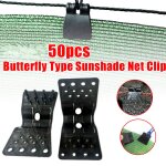 Clips de fixation trait�s anti - uv pour brise vue filet grele - attaches filet - 50pcs - noir