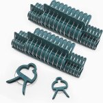 Clips pour plantes grimpantes : 40 clips verts pour plantes grimpantes taille l - aide a la grimpe pour ...