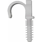 Clips simples en nylon gris - pose de tube per - 100 pi�ces - diam�tre 22 mm ram
