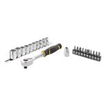 Cliquet 120 dents 3 / 8 fatmax + 10 douilles + 10 embouts de vissage Cliquet 120 dents 3 / 8 fatmax + 10 douilles + 10 embouts de vissage