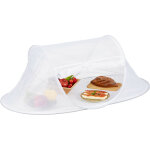 Cloche alimentaire, pour fruits et g�teaux, contre insectes, manger dehors, hxlxp : 40x110x58 cm, blanc ...