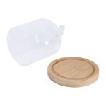 Cloche dme en verre transparent avec base, centre de table, cloche, pot, vitrine souvenir, terrarium, ...