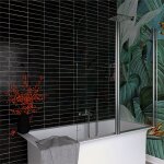 Cloison pliante 140cm verre clair giada