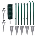 Clture euro acier 10 x 0, 8 m vert