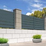 Clture brise - vue 3 lames l 1911 x h 478 mm - gris anthracite