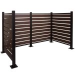 Cl�ture cache - poubelles en aluminium abri pour poubelles jusqu a 8 poubelles aspect bois marron extensible ...