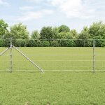 Cl�ture de champ vidaxl 0, 8x25 m acier galvanis�, poteaux de cl�ture vidaxl avec ancrage en pointe 13 ...