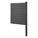 Cl�ture de confidentialit� wpc sarthe, cl�ture anti - vent, poteaux wpc a enterrer 105 cm anthracite