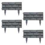Clture dcorative en plastique pour parterre de fleurs, bordure de jardin, pas besoin de creuser ou ...