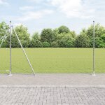 Cl�ture hexagonale vidaxl 1, 6x25 m acier galvanis�, poteaux de cl�ture vidaxl avec plaques de base 13 ...