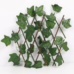 Clture de jardin artificielle rtractable et extensible en bois, faux lierre, intimit, plante de vignes, ...