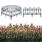 Cl�ture de jardin d�corative, 5 pi�ces, cl�ture de jardin ext�rieure antirouille, bordure de fil de paysage, ...