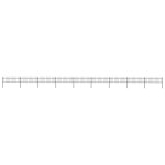 Clture de jardin avec dessus en lance acier 15, 3 x 0, 6 m noir