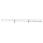 Clture de jardin avec dessus en lance acier 15, 3 x 0, 8 m noir