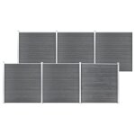 Cl�ture de jardin wpc 1045x186 cm gris