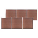 Clture de jardin wpc 1045x186 cm marron