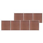 Cl�ture de jardin wpc 1218x186 cm marron
