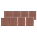 Cl�ture de jardin wpc 1391x186 cm marron