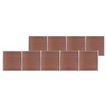 Clture de jardin wpc 1564x186 cm marron