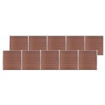 Clture de jardin wpc 1737x186 cm marron