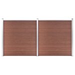 Clture de jardin wpc 353x186 cm marron
