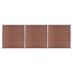 Cl�ture de jardin wpc 526x186 cm marron