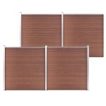 Clture de jardin wpc 699x186 cm marron