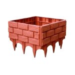 Cl�ture de pelouse multifonctionnelle en imitation de pierre, 4 pi�ces, effet brique, bordure de plante ...