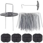 Cloudds 50 piquets de jardin avec rondelles, piquets de fixation en acier galvanisé pour baches agraphes ... Cloudds 50 piquets de jardin avec rondelles, piquets de fixation en acier galvanisé pour baches agraphes ...