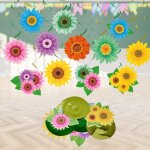 Cmjaagur - 30 pcs tourbillon suspendu fleur, suspendus dcorations de fte de tourbillon, guirlandes ...