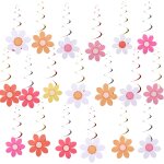 Cmjaagur - lot de 36 marguerites a suspendre au plafond - dcoration de fte murale - fournitures pour ...