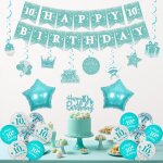 Cmjaagur - dcorations de 10e anniversaire pour filles ¿ bannire  happy 10 birthday , tourbillons ...