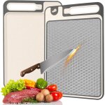 Cmjaagur - planche a découper double face - inox diamanté 304 & polypropylène - 100% hygiénique - ultra ... Cmjaagur - planche a découper double face - inox diamanté 304 & polypropylène - 100% hygiénique - ultra ...
