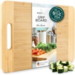 Cmjaagur - planche a découper avec poignée en bois 100 % bambou - planche de cuisine massive et résistante ... Cmjaagur - planche a découper avec poignée en bois 100 % bambou - planche de cuisine massive et résistante ...
