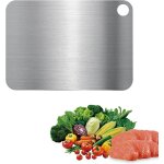 Cmjaagur - planche a découper en titane, 14. 5x23. 5 cm titanium cutting board acier inoxydable 304, ... Cmjaagur - planche a découper en titane, 14. 5x23. 5 cm titanium cutting board acier inoxydable 304, ...