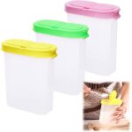 Cmws - 3 pices pot a epices, 250 ml bote epices avec deux ouvertures pp bocaux  epices transparent ...